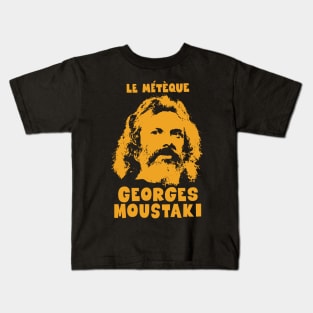 Le Métèque - Georges Moustaki Illustration Kids T-Shirt